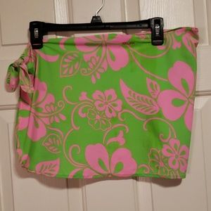 Ralph Lauren One Size Swim Skirt Pink/Green
